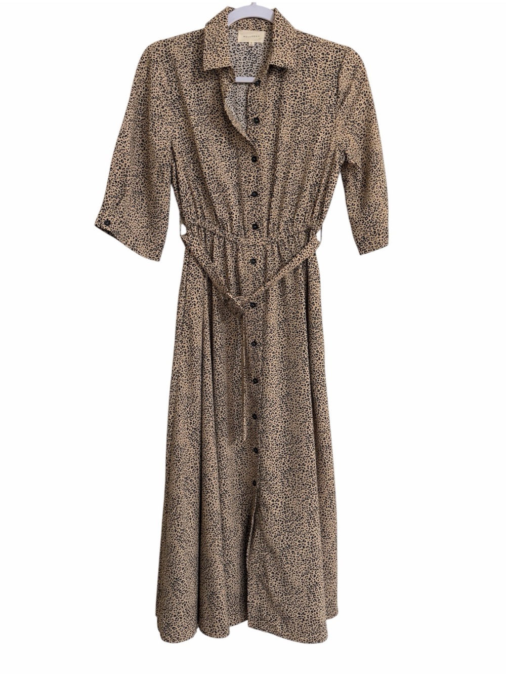 MELLODAY Animal Print Elbow Sleeve Midi Dress-NWOT